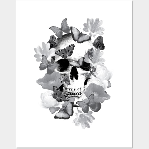 Floral skull Wall Art by gaynorcarradice